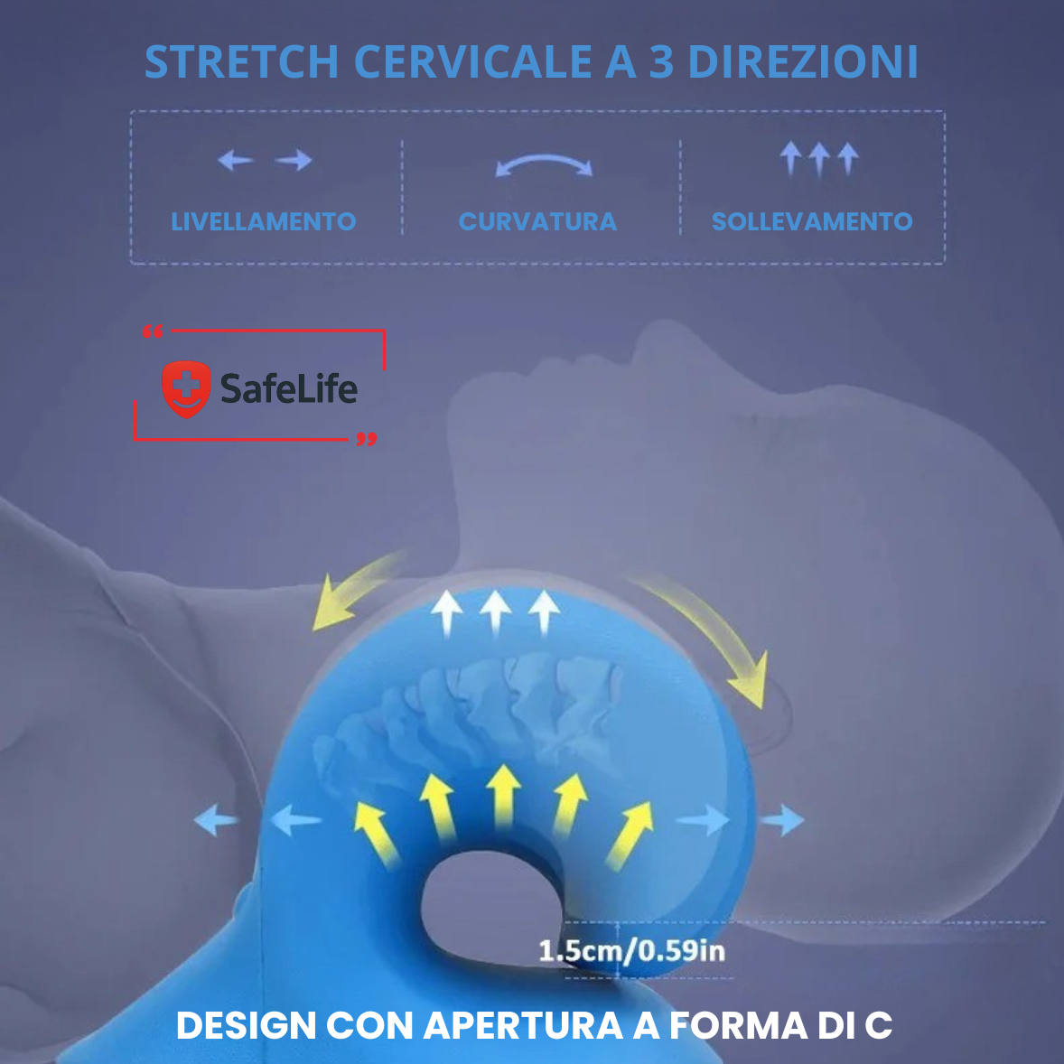 Cuscino Cervicale Memory Foam Elastico