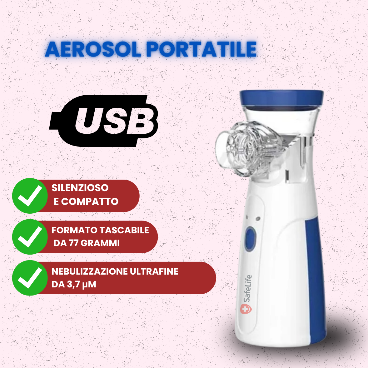 Aerosol Portatile Ricaricabile SafeLife